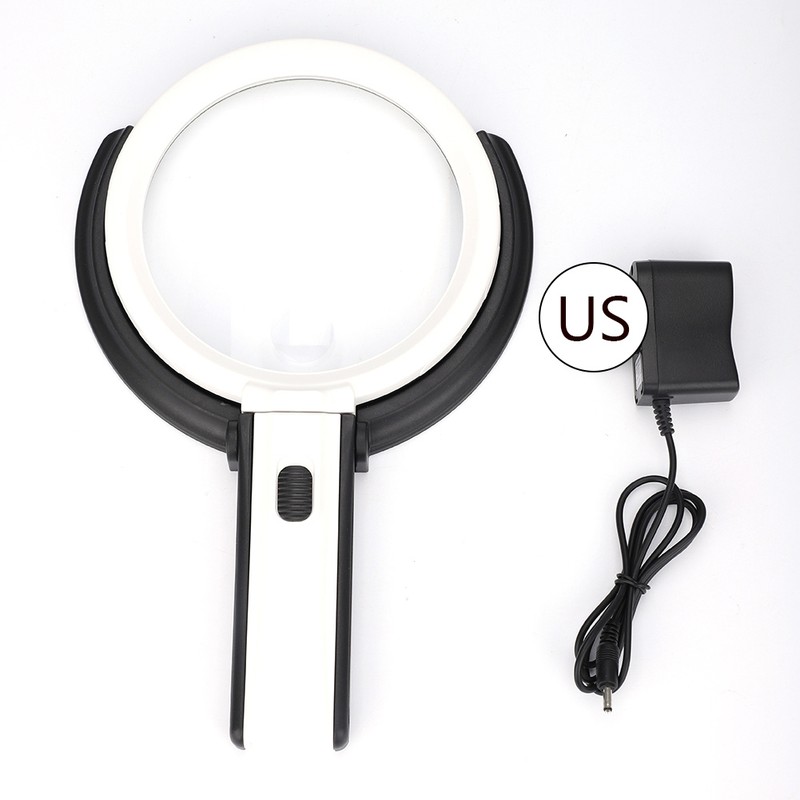 130mm Thick Table Magnifier LED Lighted Magnifying Glass Lamp Magnifier