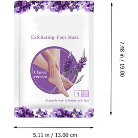 LALAFINA Mascarillas Exfoliantes para Pies para Eliminar Callos y Piel Muerta Tela No Tejida 2 Pares y Bolsa Plástica Cuidando la Hidratación