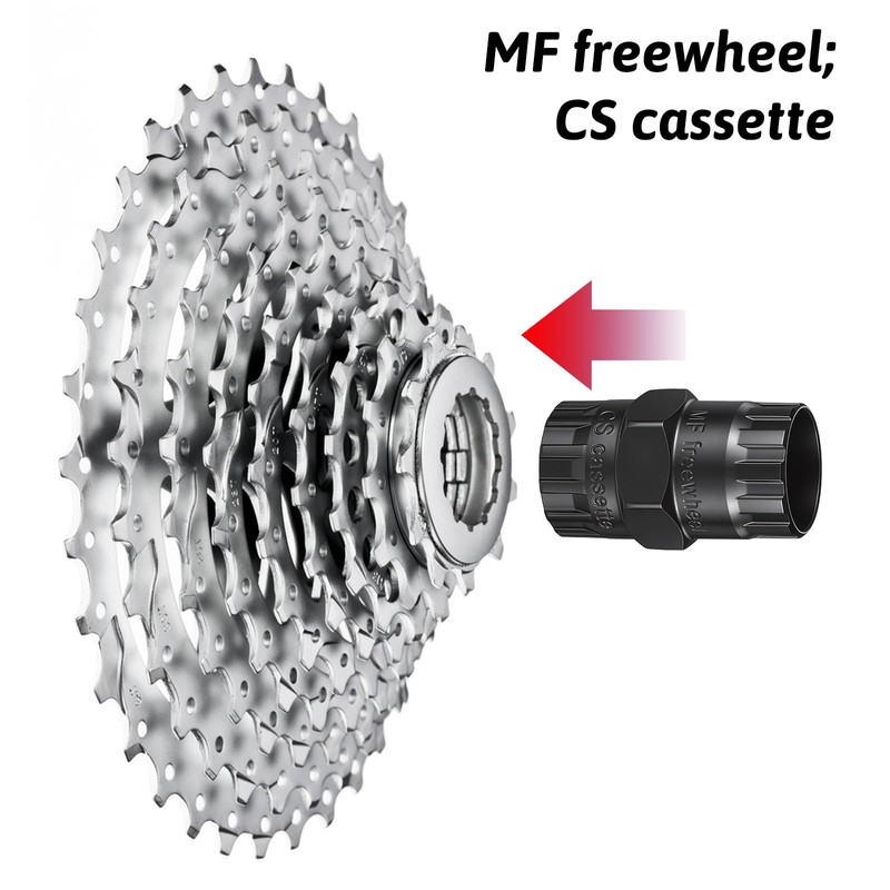Gjinxi 1pcs Bike Freewheel Removal Tool 12-Spline Bicycle Cassette Remover