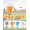happkau Folding Cup, Set of 2, Folding Cup with Lid,