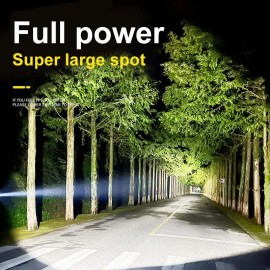 10-in-1 Car Safety Hammer Flashlight – 6000LM Rechargeable Emergency Tool with Window Breaker, Alarm, Cutter, Solar Power & Magnet