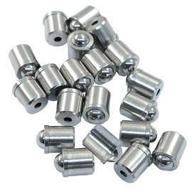 Zorveiio 20PCS Ball Plungers, 304 Stainless Steel Ball Detent Screws Bearing Spring Smooth Plunger for Door/Cabinet/Drawer(8 x 9, 50N)