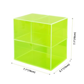 Desk Organizer with 3 Storage Drawers for Makeup Office Acrylic Desktop Drawer Organizer for Vanity Office Organization and Storage Box, Neon Green