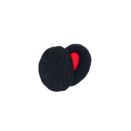 EarBags Bandless Ear Warmers Corduroy Earmuffs For Winter (Pitch Black, Small)