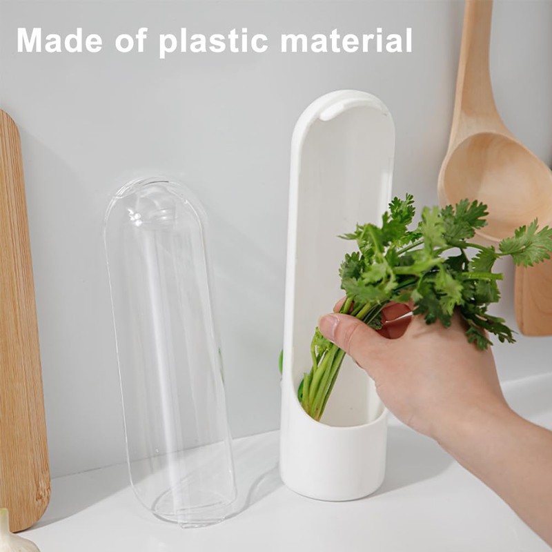 QOTSTEOS 2pcs Fresh Herb Keeper, Herb Saver, Herbs Keeper for