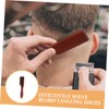 SAFIGLE 2pcs Wooden Beard Grooming Brush Set Soft Bristle Detangling