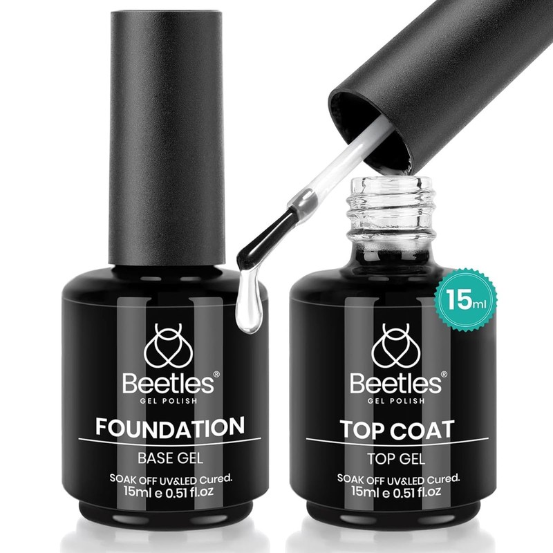 Beetles Base y Top Coat para Uñas Gel 2 Piezas