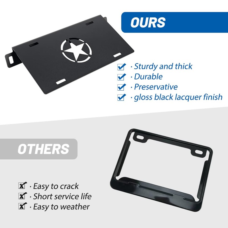 Front License Plate Frame for Ford Bronco 2021-2024 Aluminum Alloy