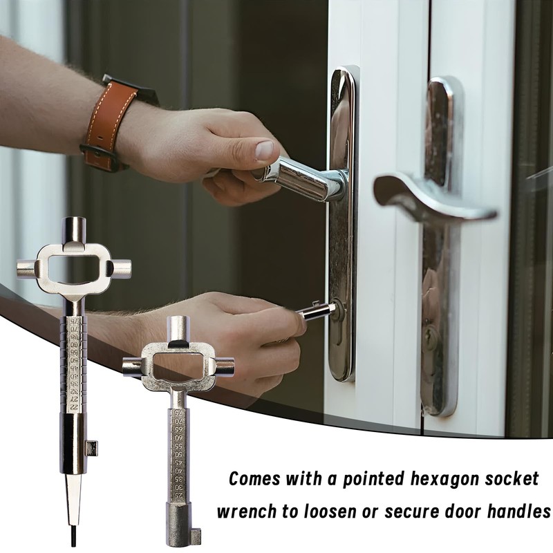 Pack of 2 universal construction keys, architect keys, long and