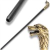 K Exclusive Brass Head Wolf Cane | 37 1/2" Elegant