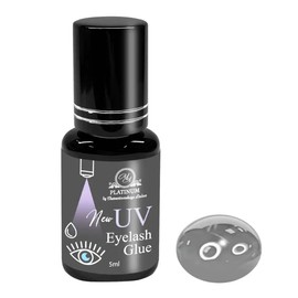 UV Eyelash Glue Grey - UV Activated Eyelash Glue, Works Under UV Light Only - 1-3 Seconds 5ml