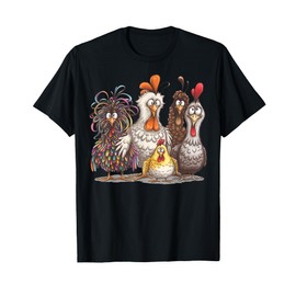 Chicken Art Crazy Chicken Gifts For Men Women Kid Boy Family T-Shirt