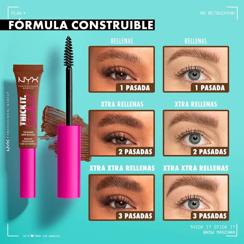 Kit Gel De Cejas Con Color + Delineador Liquido Negro