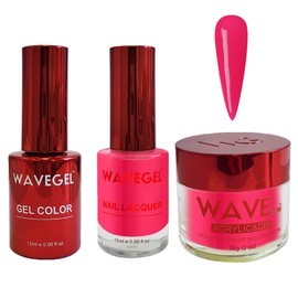 WAVEGEL Soak-Off Gel, Nail Lacquer & Acrylic/Dip Powder Matching Set - Queen Collection - #066 Princess Bath