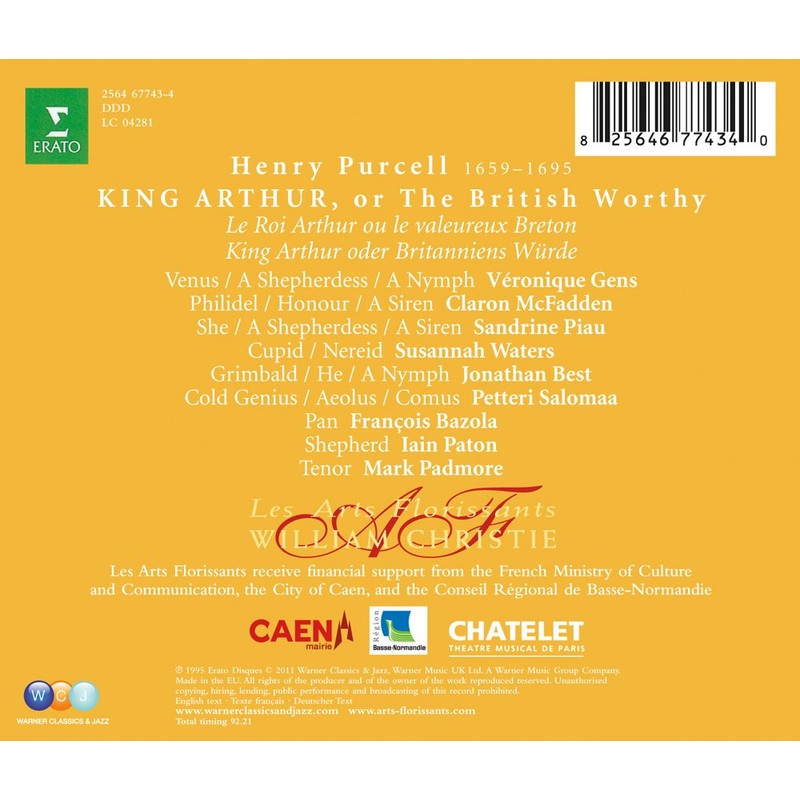 Purcell : King Arthur