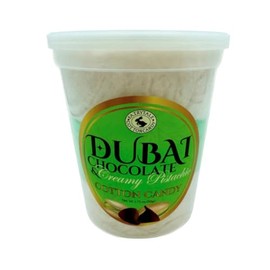 Dubai Chocolate & Creamy Pistachio Cotton Candy | Viral Flavor | Unique Candy Treat | 1.75 oz Jar