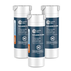 Crystala Filters XWF Water Filter, Compatible with GE XWF Refrigerator Water Filter, 3 Pack (Not XWFE)
