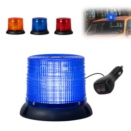 PUNKZZ Torreta Led Estrobos De Policia Emergencia Auto 5ins, 26 Patrones de Flas estroboscópicas de Advertencia, Torreta Estrobo Codigo Leds para Policia (Azul)