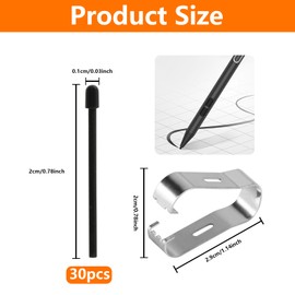 30 Pcs Replacement Tips for Remarkable 2 Stylus Pen Tips, Replacement Pen Tips for Remarkable 2 Replacement Nibs, Nibs Support & Pressure Sensitivity & Smooth Tilt Writing, with Removal Tool