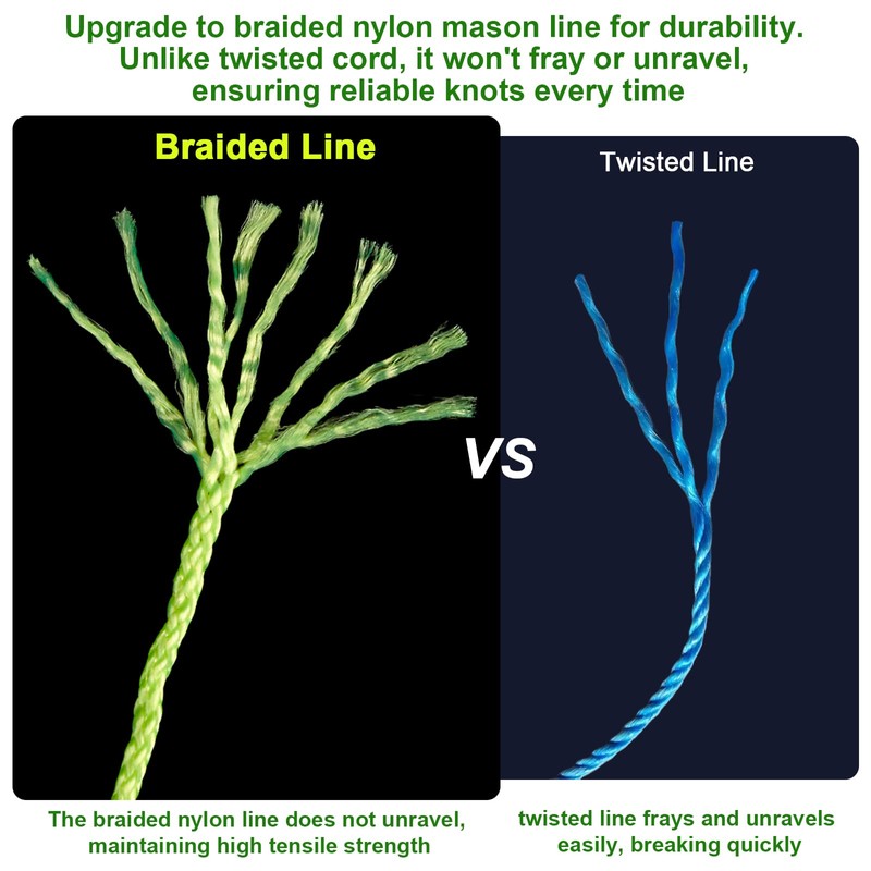 6 Roll Mason Line String Line - #18 Braided Nylon
