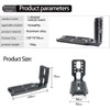WLPREOE DSLR Camera L-Bracket Vertical Horizontal Switching Tripod Head Quick