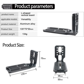 WLPREOE DSLR Camera L-Bracket Vertical Horizontal Switching Tripod Head Quick Release Plate Arca Swiss Compatible with Digital DSLR Camera Stabilizer Tripod Monopod Canon Nikon Sony