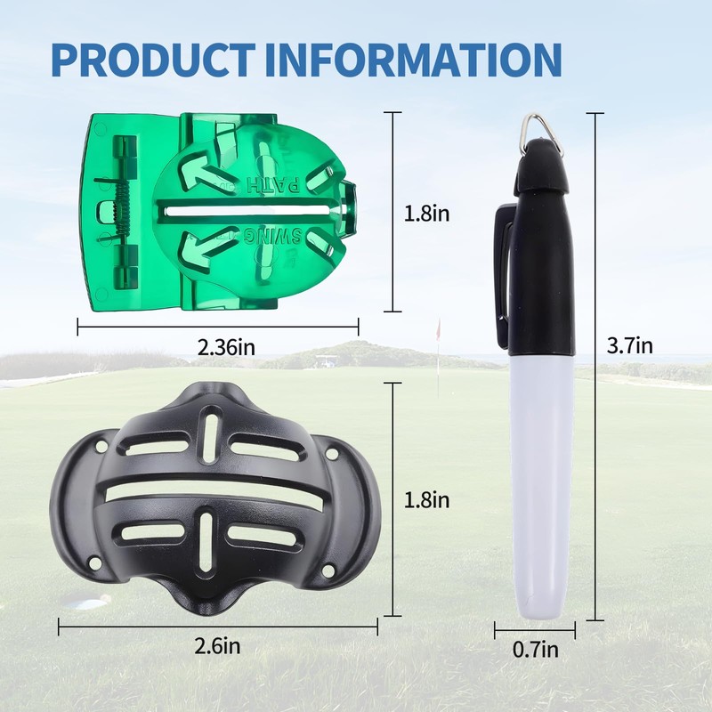Amzlysdok 8 Pack Golf Ball Line Marker Tool,Golf Ball Stencil