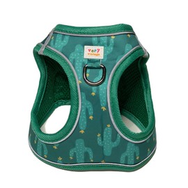 Very Vintage- Step-in Dog Vest Harness- Ideal for Small Dog & Cat Harness- Padded Colorful Pet Vest Arnes para Perros Made of Eco-Friendly Material Easy to Put on & Take Off (L, Cactus)