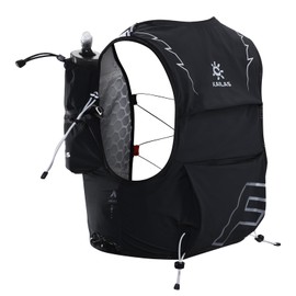 KAILAS FUGA AIR 5L Running Vest Hydration Backpack Hydration Vest Water Backpack Lightweight with Two TPU Water Bladders for Women Men Trail Cycling Hiking Black L