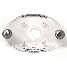 Dave's - Palm Router Base Plate Compatible with Harbor Freight DrillMaster Trim Router, Acrylic Material, Fixed Base Type