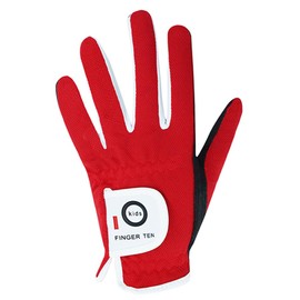 Golf Gloves Kids Youth Junior Toddler Boys Girls 1 Pack Left Hand, Breathable Microfiber Synthetic Right Handed Golfer Glove for Age 4-13 Years Old (Red, XL)