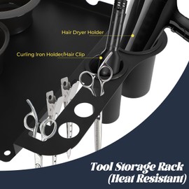 Salon Tray on Wheels with 2 Magnetic Bowls, Rolling Salon Tray Cart Height Adjustable, Hair Extension Tool Tray, Tattoo Tray with Stand and Hair Separator Holder for Hair Salon Tattoos