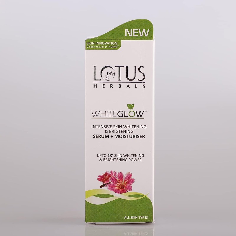 Lotus Herbals WhiteGlow Intensive Skin Whitening,Brightening Serum + Moisturiser, 30ml