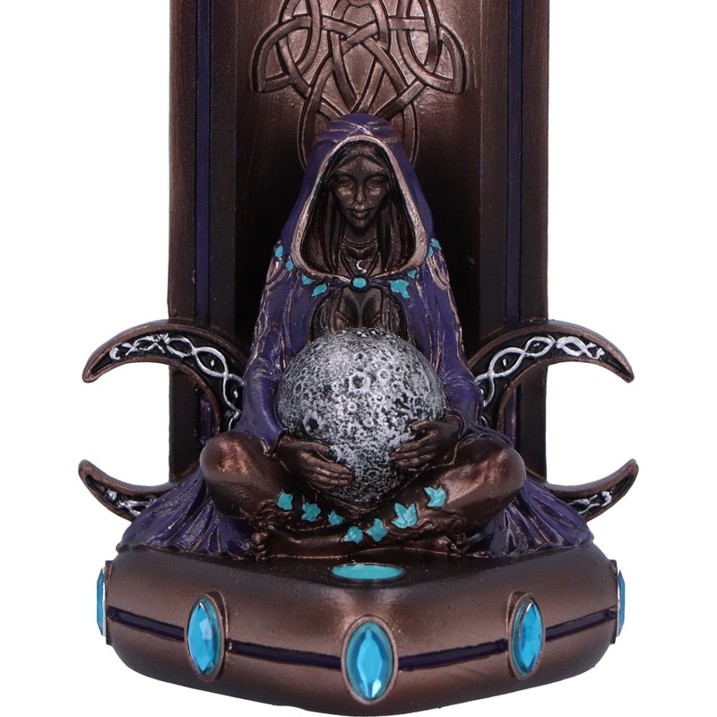 Nemesis Now Triple Moon Goddess Incense Burner 22.5cm, Resin, Bronze,
