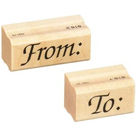 Stamps by Impression To From (2 pc. Set) Rubber Stamp