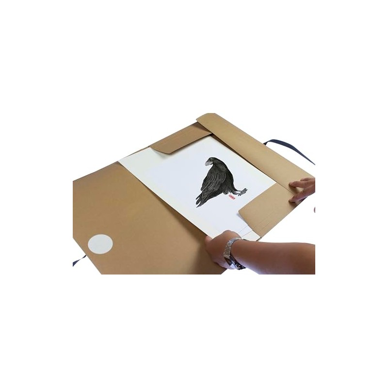 Kangaro A3 Kraft Drawing Folder with Ribbons