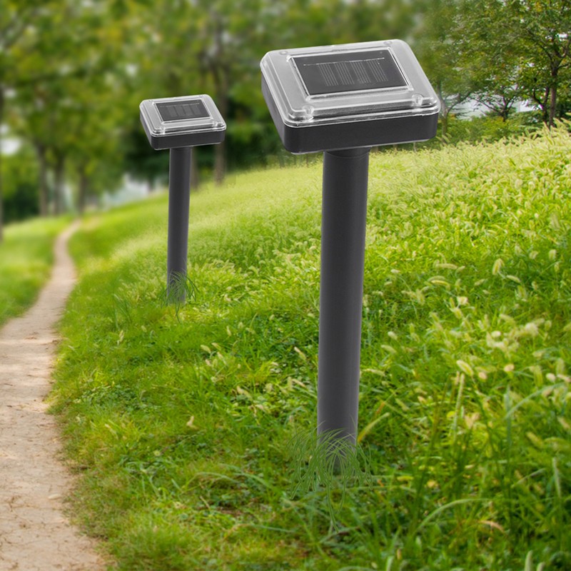 2pcs Garden Solar Powered Ultrasonic Repeller Pest Rodent Mouse Mice