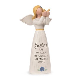 Blossom Bucket Angel Figurine, 5.25 x 3 x 2 inches, Sisters are Forever