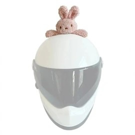 1 Piece Cute Pink Lying Rabbit Helmet Decoration Helmet Embellishments Accessories for Motorcycle Bicycle Ski& Snowboard Helmets