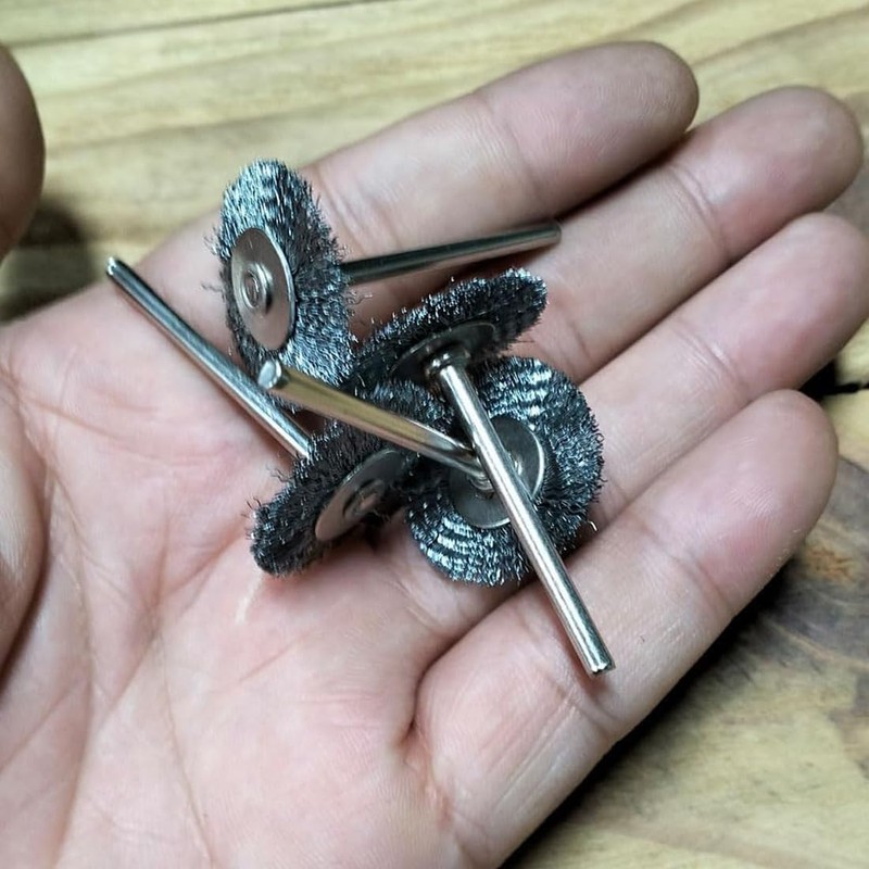 Inovsolid 50 Pcs T Shape Wire Brush Set 1/8'' Shank