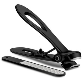 CVNRCLP Ultra Wide Jaw Opening Nail Clippers Set – Heavy-Duty Toenail Clippers for Thick, Ingrown Nails – Professional Manicure & Pedicure Tools for Men and Women (Black)