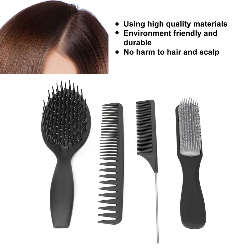 4pcs Multifunctional Hair Comb Set Tail Comb Tail Comb 9
