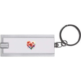 Azeeda 'Red Poppy Heart' Keyring LED Torch (KT00037566)