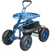 Garden Cart Rolling Workseat with Wheels, Gardening Stool for Planting,