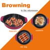 MKYSAIL Microwave Grill Pan,Deep Microwave Crisper|Grill Pot with Grill Marks
