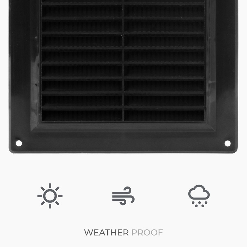 HVAC OV 4 x 4 Inch (Duct Opening Size) Black