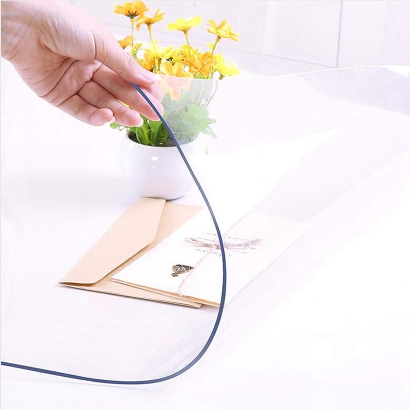 NECAUX Custom Multi-Size 1.5mm Thick Clear PVC Table Cover Protector