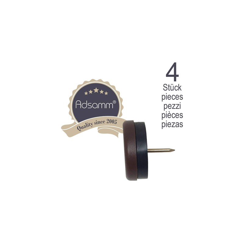 Adsamm® 4 x Plastic Gliders with Buffer and Nail /