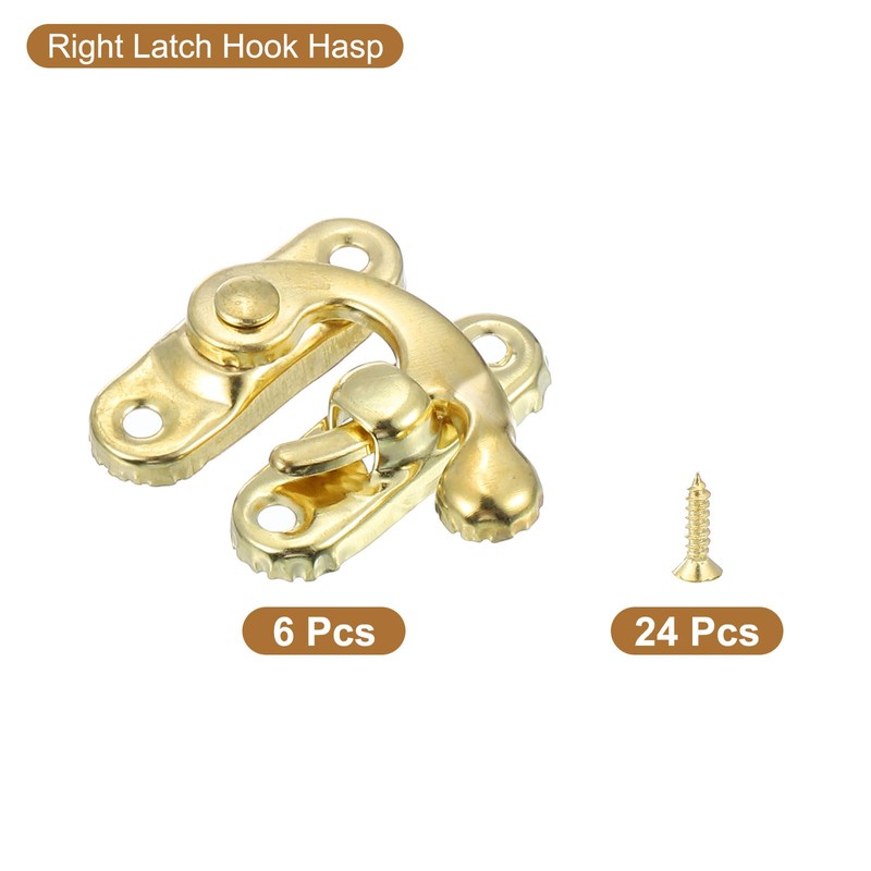 sourcing map 6 Pcs Vintage Lock Clasp, 27 x 32mm