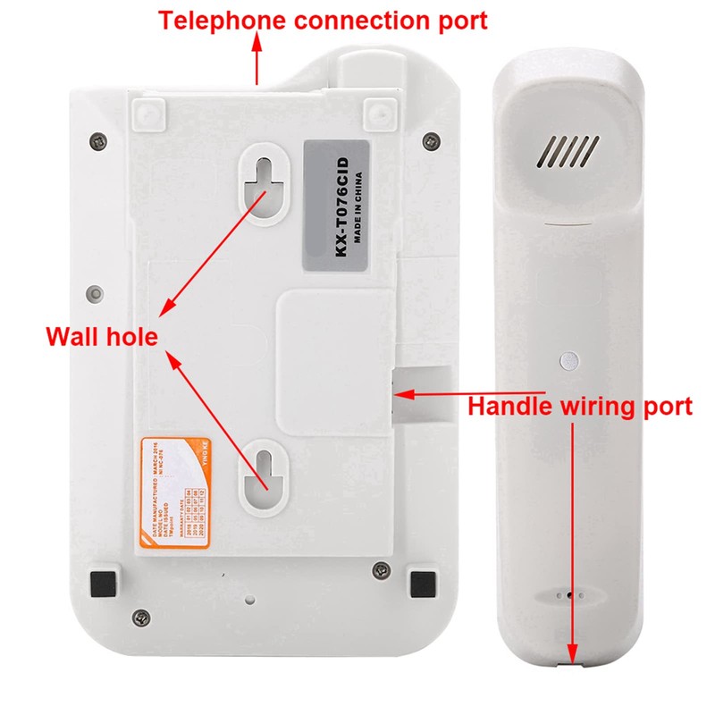 Wired Telephone, Landline Telephone with Landline Connection (FSK/DTMF) for Home/Hotel/Office